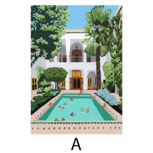 Luxury Island Vacation Gallery Wall Canvas Art - Image 5