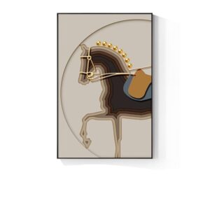 Luxury Nordic Horse Painting Canvas Art - Image 6