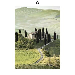 Meadow Orange Garden Waterfall Gallery Wall Canvas Art - Image 5