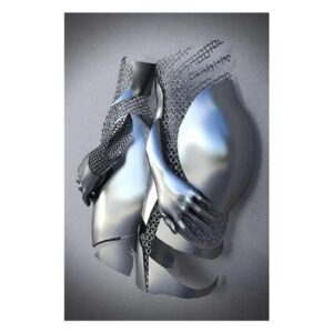 Metal Figure Lover Canvas Art - Image 9