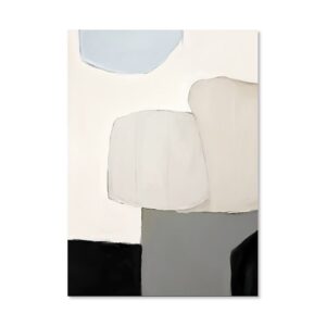 Mid Century Abstract Painting Canvas Art - Image 6