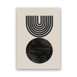 Mid Century Rainbow Canvas Art - Image 1