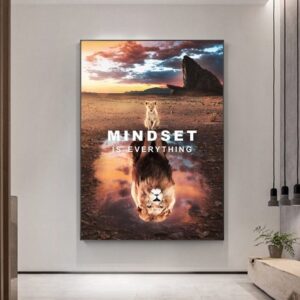 Mindset Is Everything Quote Canvas Art - Image 2