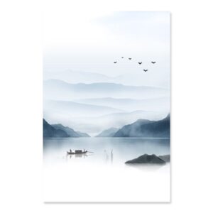 Misty Lake Mountain Canvas Art - Image 7
