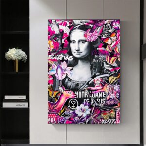 Mona Lisa Notre Dame Canvas Art - Image 2