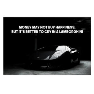 Money Can't Buy Happiness Canvas Art - Image 1