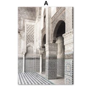 Moroccan Building Architecture Gallery Wall Canvas Art - Image 5