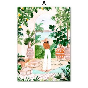Moroccan Tropical Jungle Resort Canvas Art - Image 6