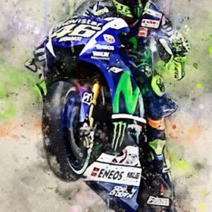 Moto GP Watercolor Canvas Art - Image 12