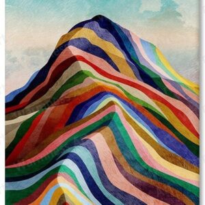 Mountain Sun Sea Rainbow Canvas Art - Image 8