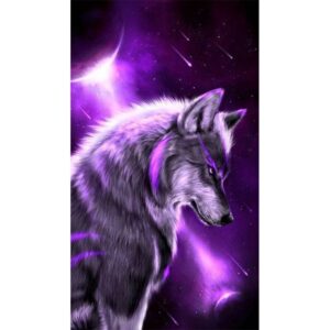 Neon Wolf Pack Canvas Art - Image 5