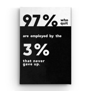 Never Give Up Canvas Art - Image 1