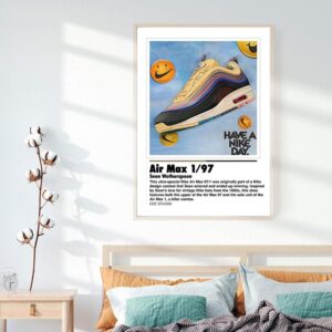Nike Air Max Sneaker Vintage Canvas Art - Image 2