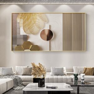 Nordic Abstract Gold Wall Art - Image 2