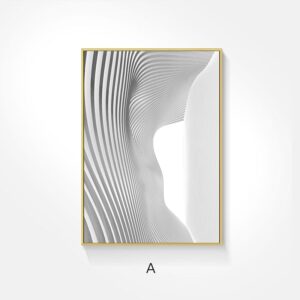 Nordic Black White Tribal Space Canvas Art - Image 7