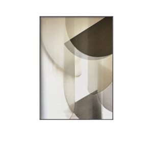 Nordic Golden Abstract Geometric Canvas Art - Image 8