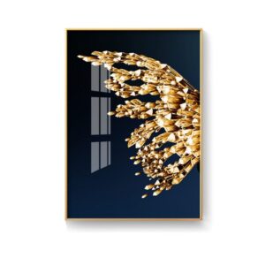 Nordic Golden Butterfly Canvas Art - Image 8