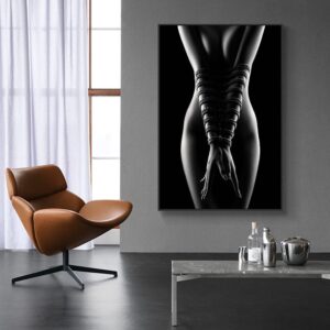 Nude Lady Bondage Canvas Art - Image 3
