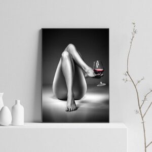 Nude Lady Wine Painting - Image 4