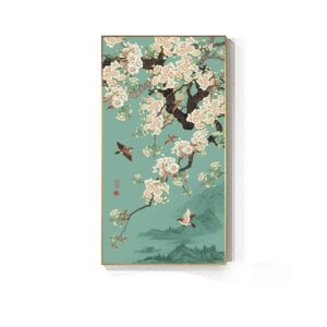 Oriental Flower Painting Canvas Art - Image 8