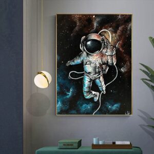 Outer Space Astronaut Canvas Art - Image 2