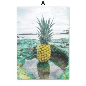 Palm Coconut Island Gallery Wall Canvas Art - Image 5