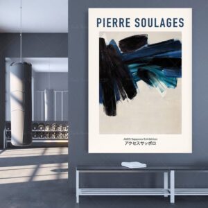 Pierre Soulages AXES Sapporo Exhibition Canvas Art - Image 2