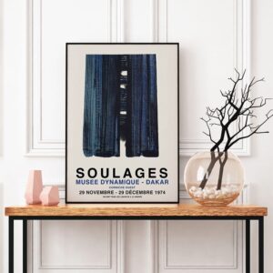 Pierre Soulages Paintings Canvas Art - Image 2