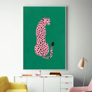 Pink Cheetah Canvas Art - Image 2