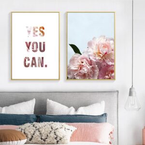 Pink Peony Floral Canvas Art - Image 2