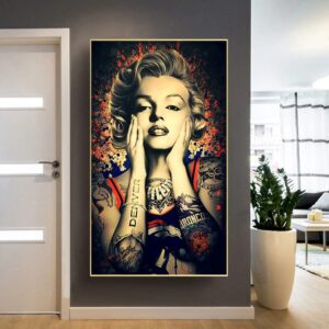 Retro Marilyn Monroe Portrait Canvas Art - Image 2