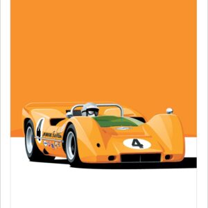 Retro Racing GTR Car Canvas Art - Image 9