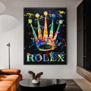 Rolex Crown Graffiti Canvas Art - Image 2