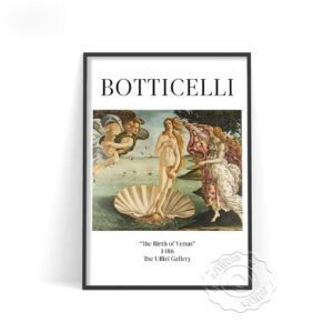 Sandro Botticelli Exhibition Museum Poster Canvas Art | The Birth Of Venus - Image 15