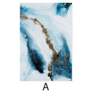 Sapphire Blue Marble Canvas Art - Image 4