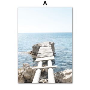 Seagull Castle Sailboat Gallery Wall Canvas Art - Image 5