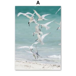 Seagull White Sand Beach Canvas Art - Image 5