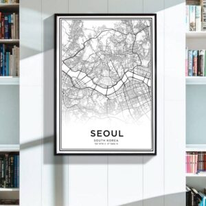 Seoul City Metro Map Canvas Art - Image 3