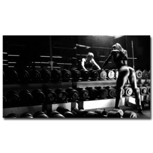 Sexy Booty Bodybuilding Girl Canvas Art - Image 1