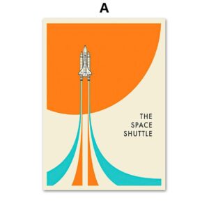 Solar System Space Shuttle Canvas Art - Image 6