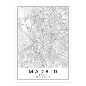 Spain Cities Metro Map Canvas Art - Image 17