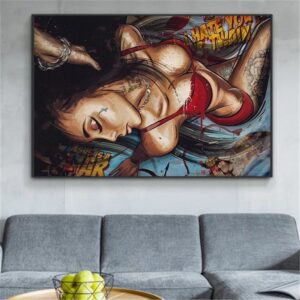 Submissive Sexy Bikini Girl Canvas Art - Image 4