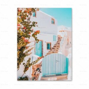 Summer In Santorini Gallery Wall Canvas Art - Image 7