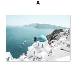 Summer In Santorini Resort Gallery Wall Canvas Art - Image 8