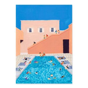 Summer Pool Party Gallery Wall Canvas Art - Image 1