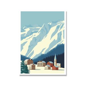 Sunny Winter Mountain Canvas Art - Image 1