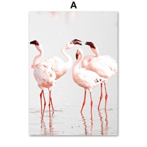 Surfing With The Flamingos Canvas Art - Image 5