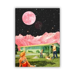 Surrealism Moon Civilization Gallery Wall Canvas Art - Image 8