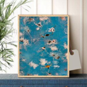 Swimming Pool Aerial Photography Canvas Art - Image 2