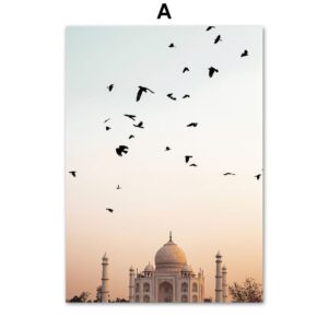 Taj Mahal Sunset Beach Gallery Wall Canvas Art - Image 5
